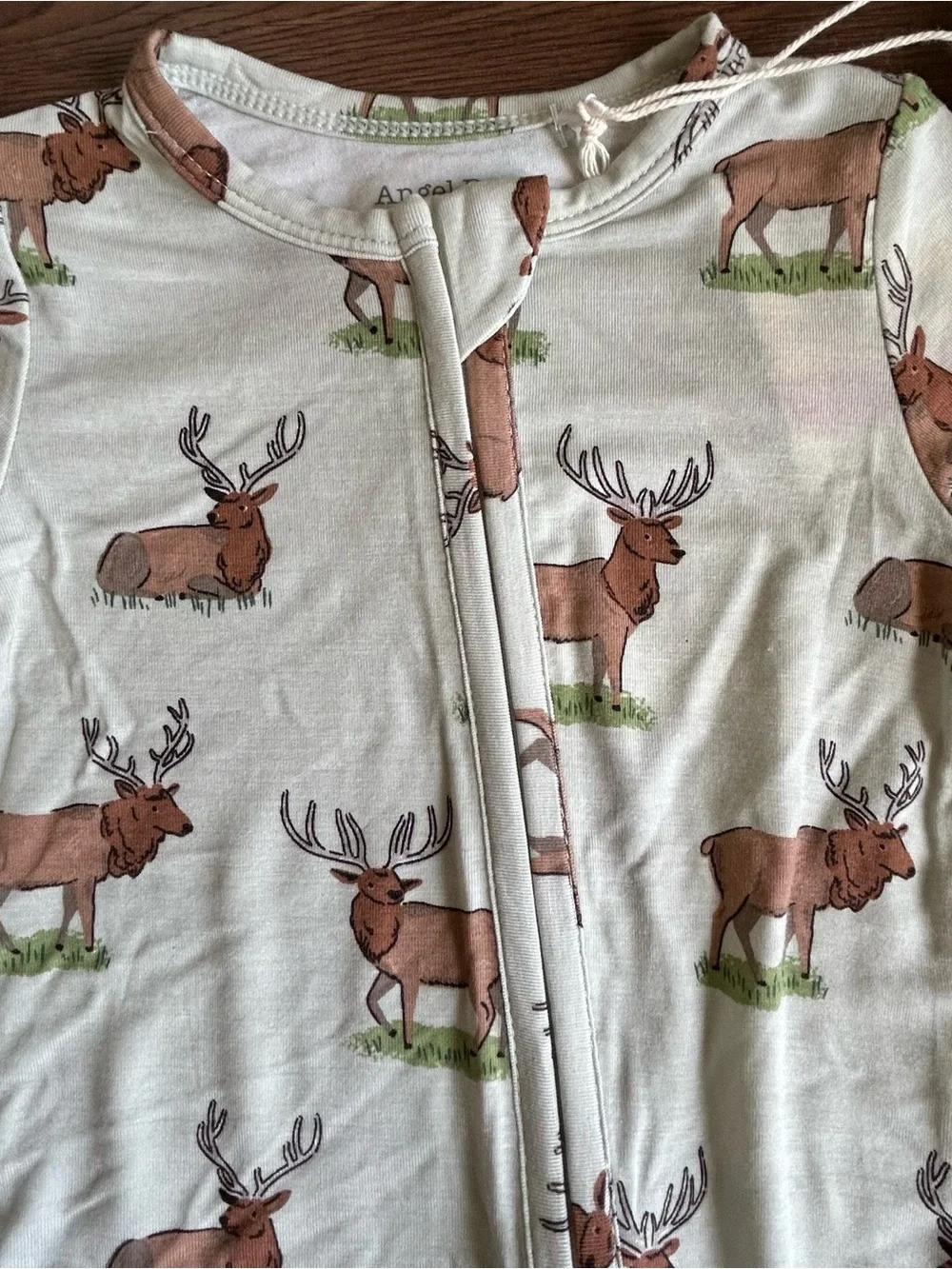 Angel Dear Moose Bamboo Footie 3-6m